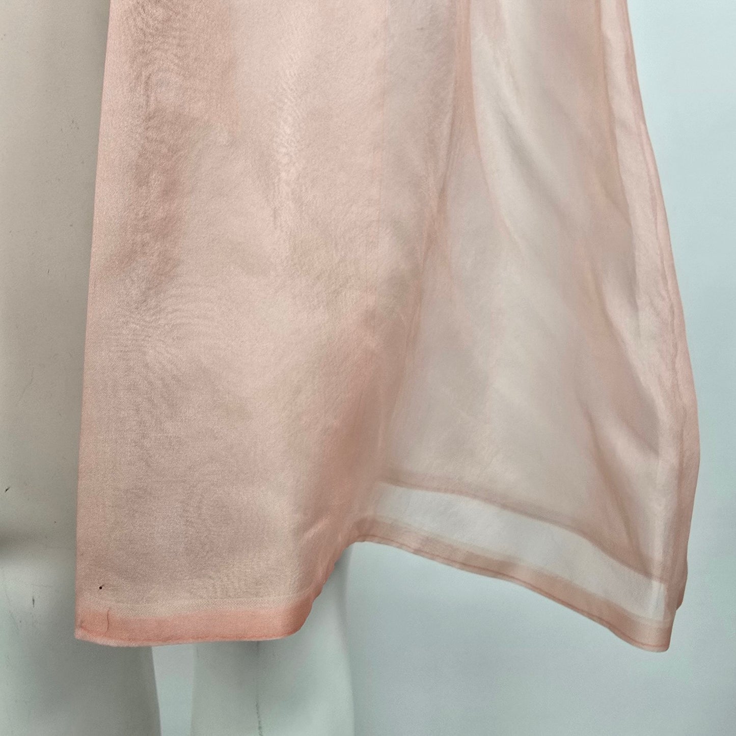 Vintage Pink Sheer Neck Tie Jacket Cardigan Size M