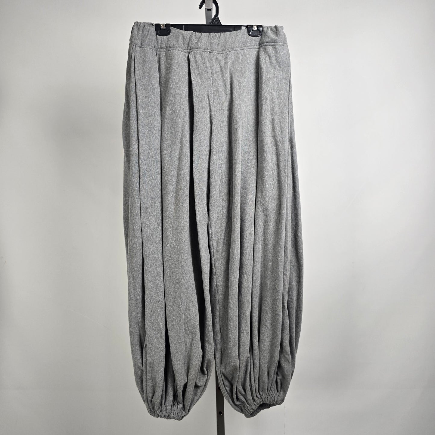 Handmade Grey Draped Wide Leg Pants Size XL