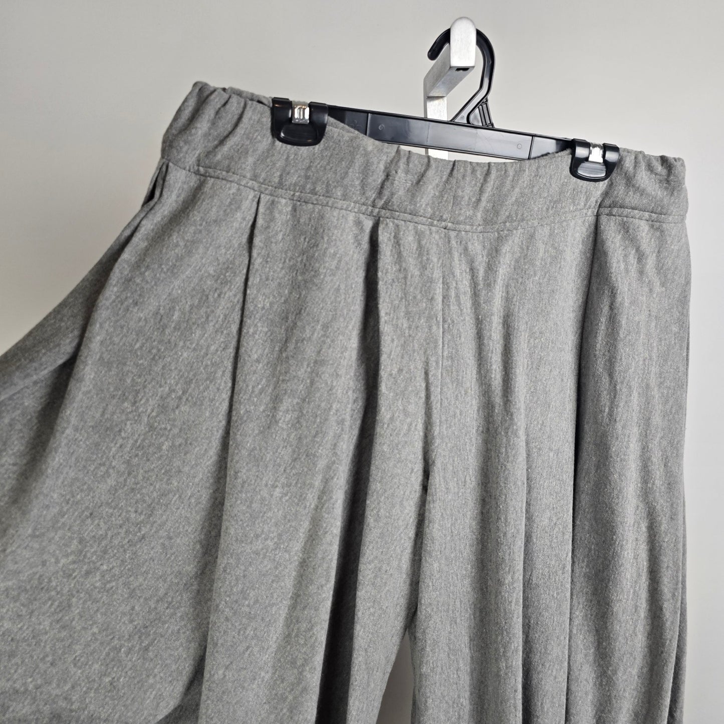 Handmade Grey Draped Wide Leg Pants Size XL