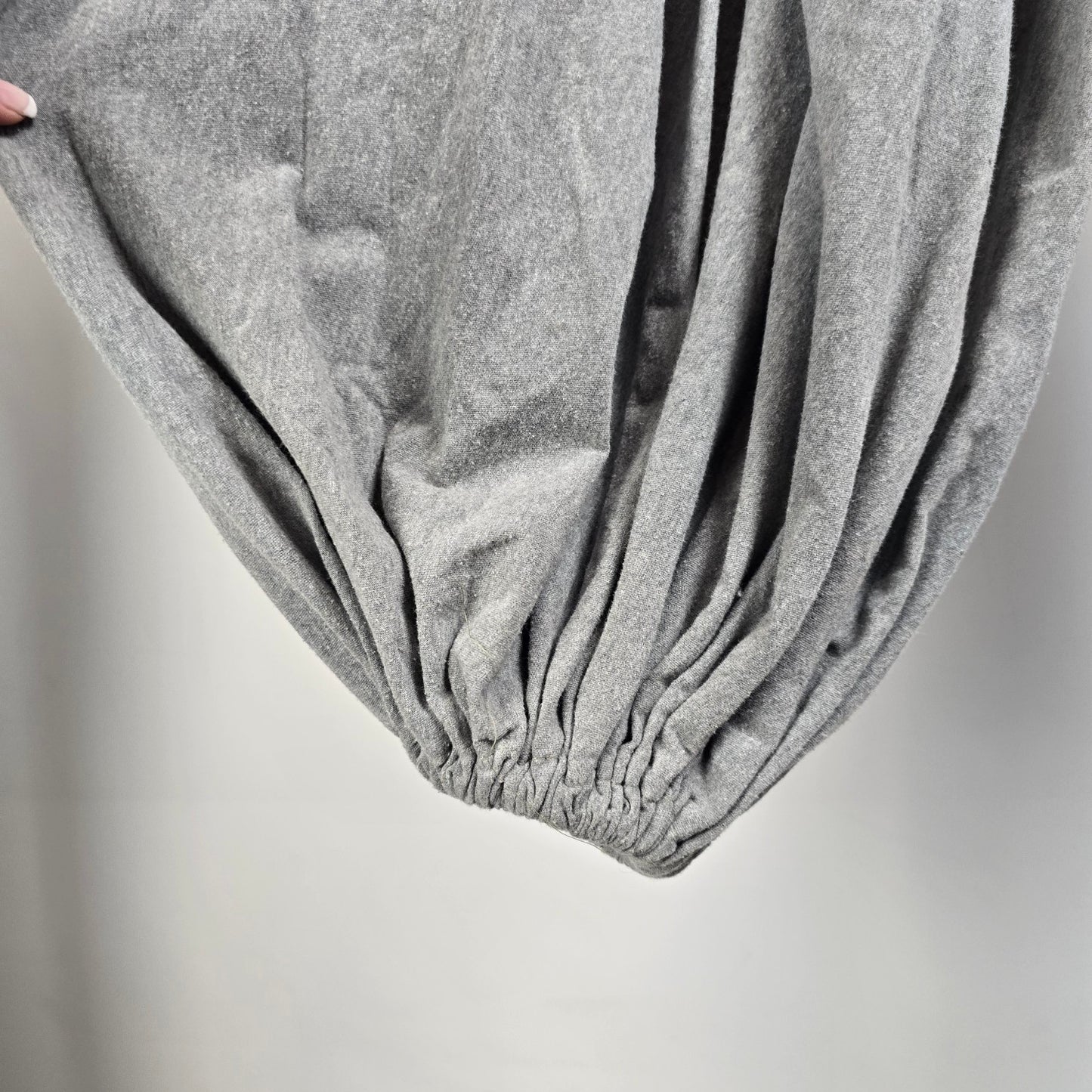 Handmade Grey Draped Wide Leg Pants Size XL