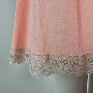 Vintage Kayser Pink Lace Lingerie Dress Night Gown Size M