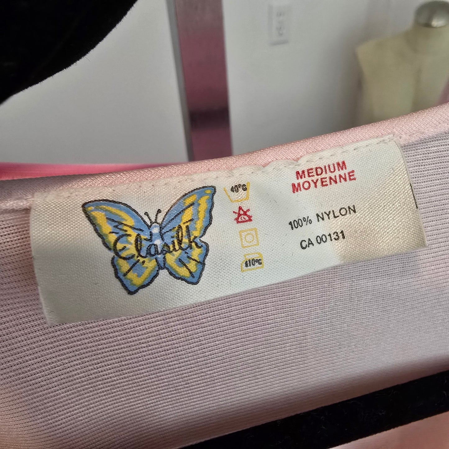 Vintage Clasilk Pink Lace Night Gown Dress Size M