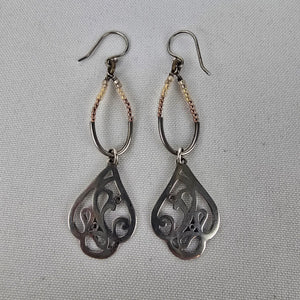 SILPADA W2287 Sterling Silver CUBIC ZIRCONIA CZ Seed Bead Drop Earrings