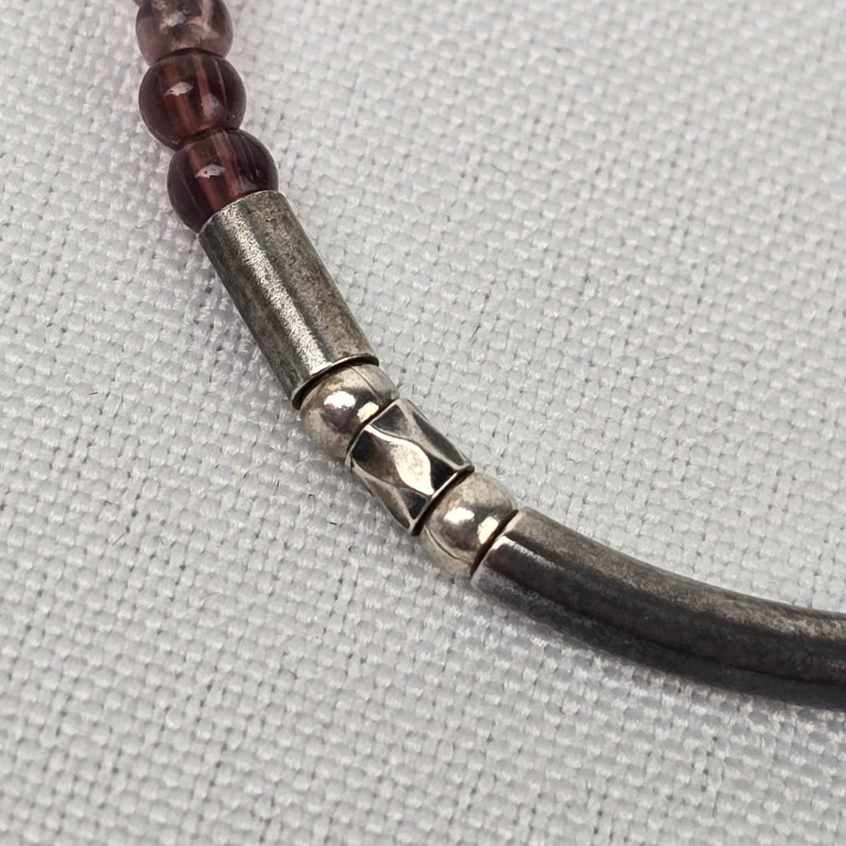 Silpada Sterling Silver Purple PANACHE Glass Bead Earrings