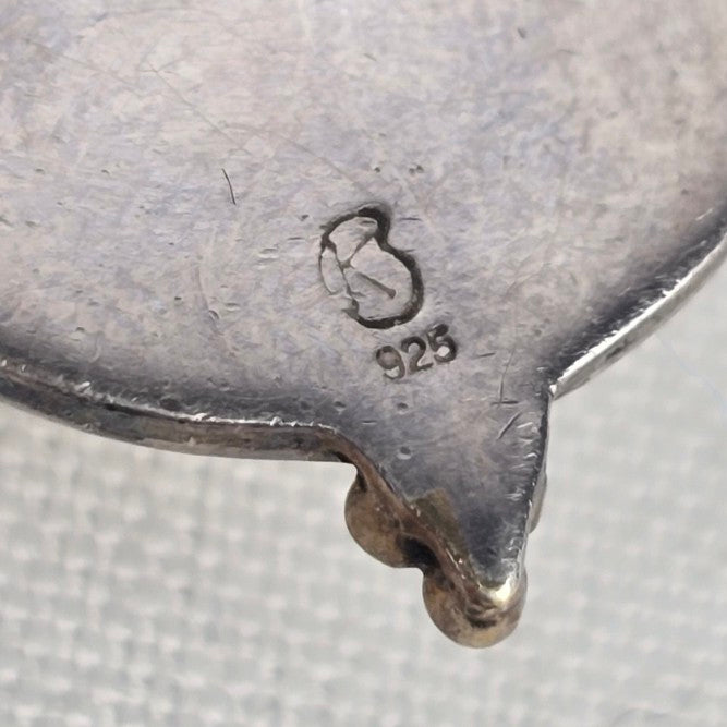 Korite 925 Sterling Silver Mammoth Carved Moon Face Drop Earrings