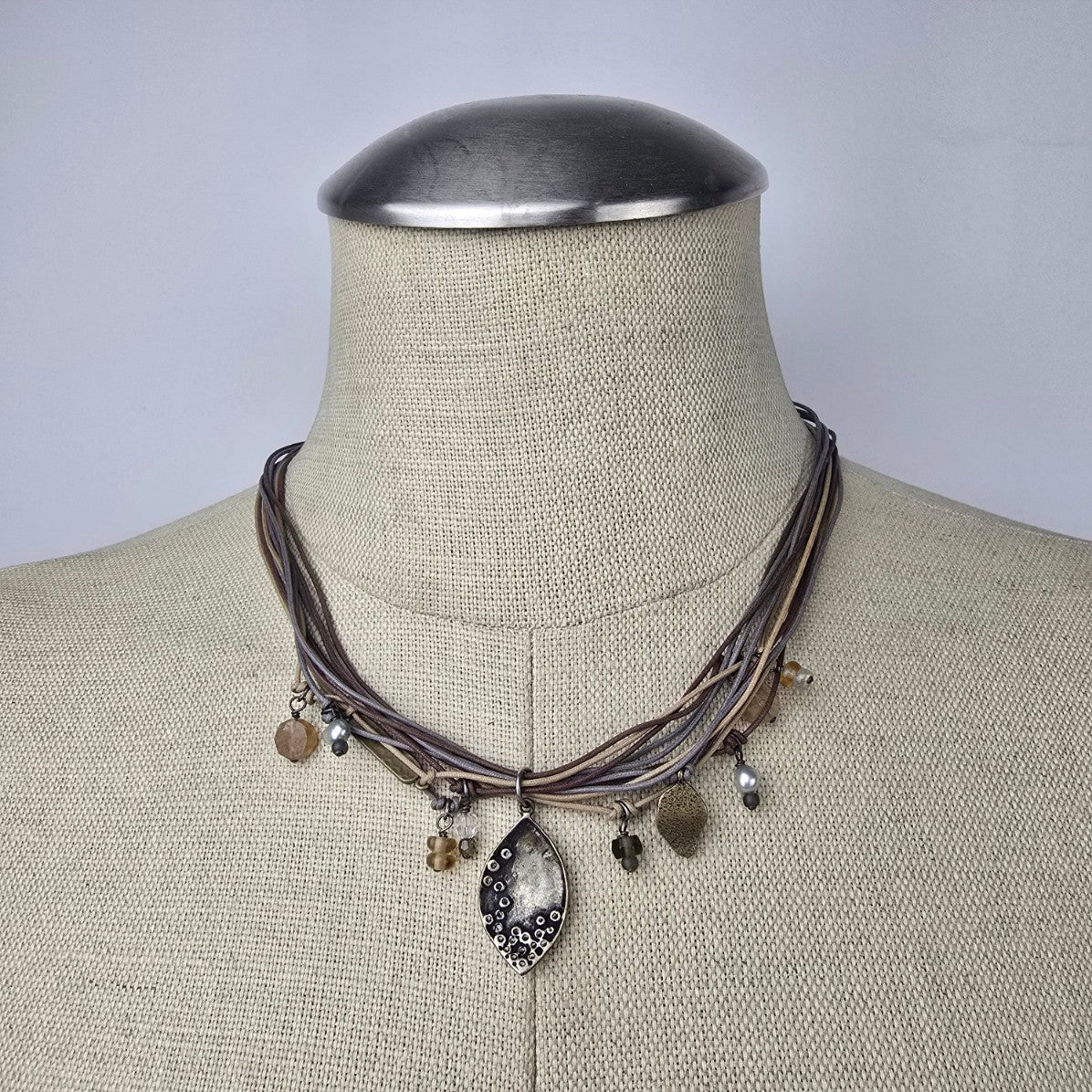 Silpada Sterling Silver Brown & Grey TREASURE CHEST Necklace