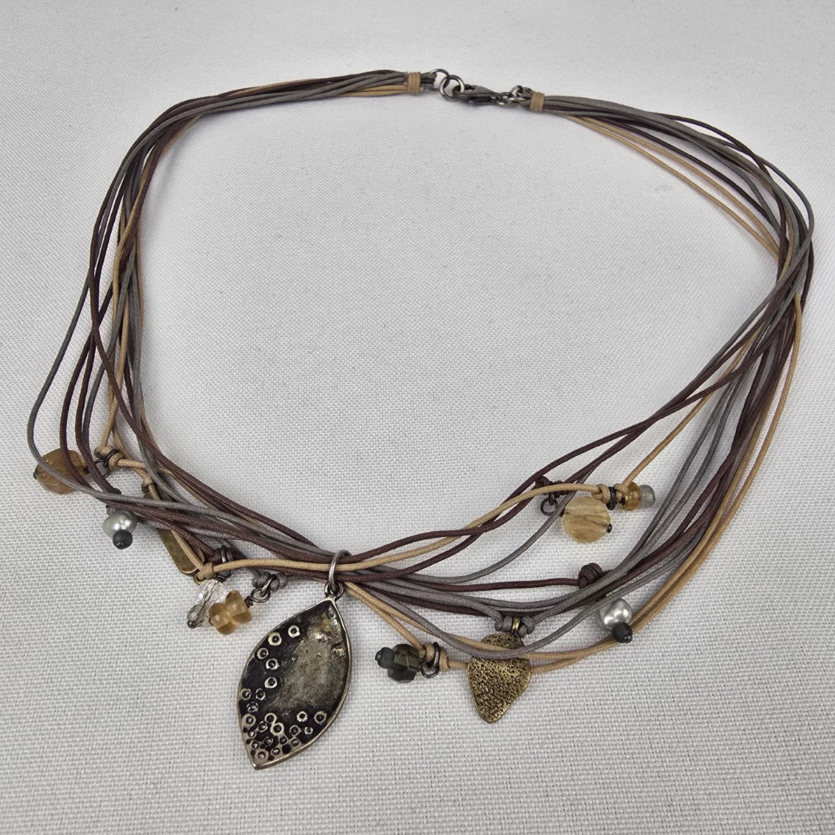 Silpada Sterling Silver Brown & Grey TREASURE CHEST Necklace