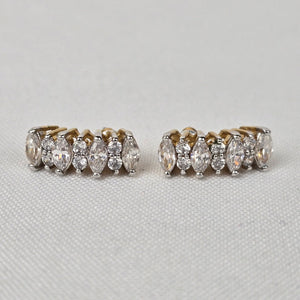 Gold Tone Crystal Earrings