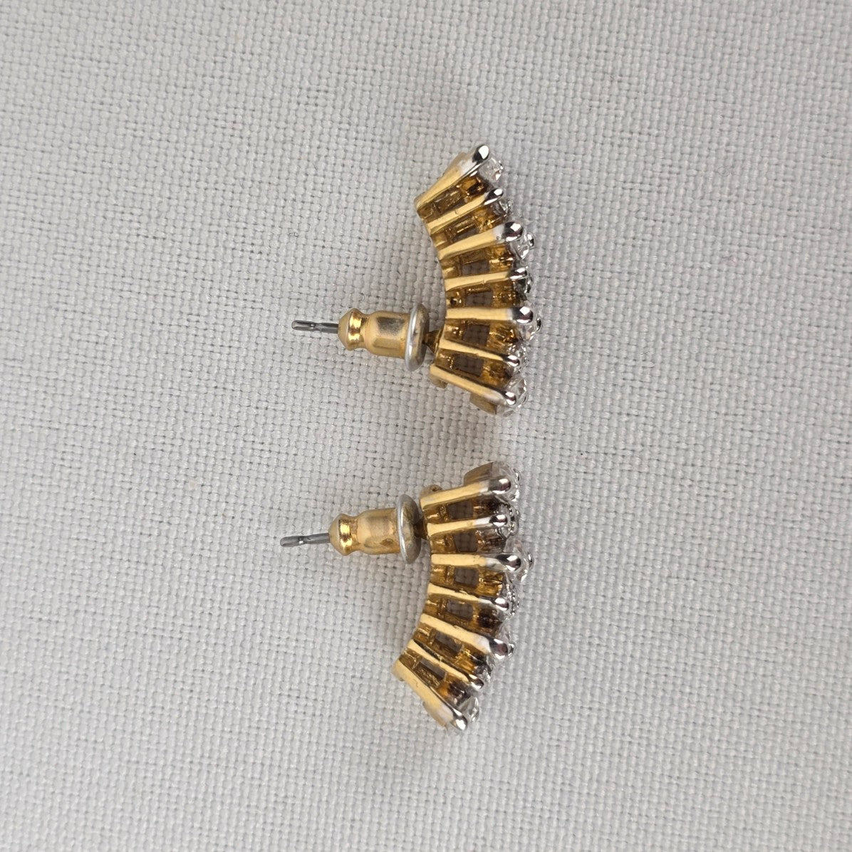 Gold Tone Crystal Earrings