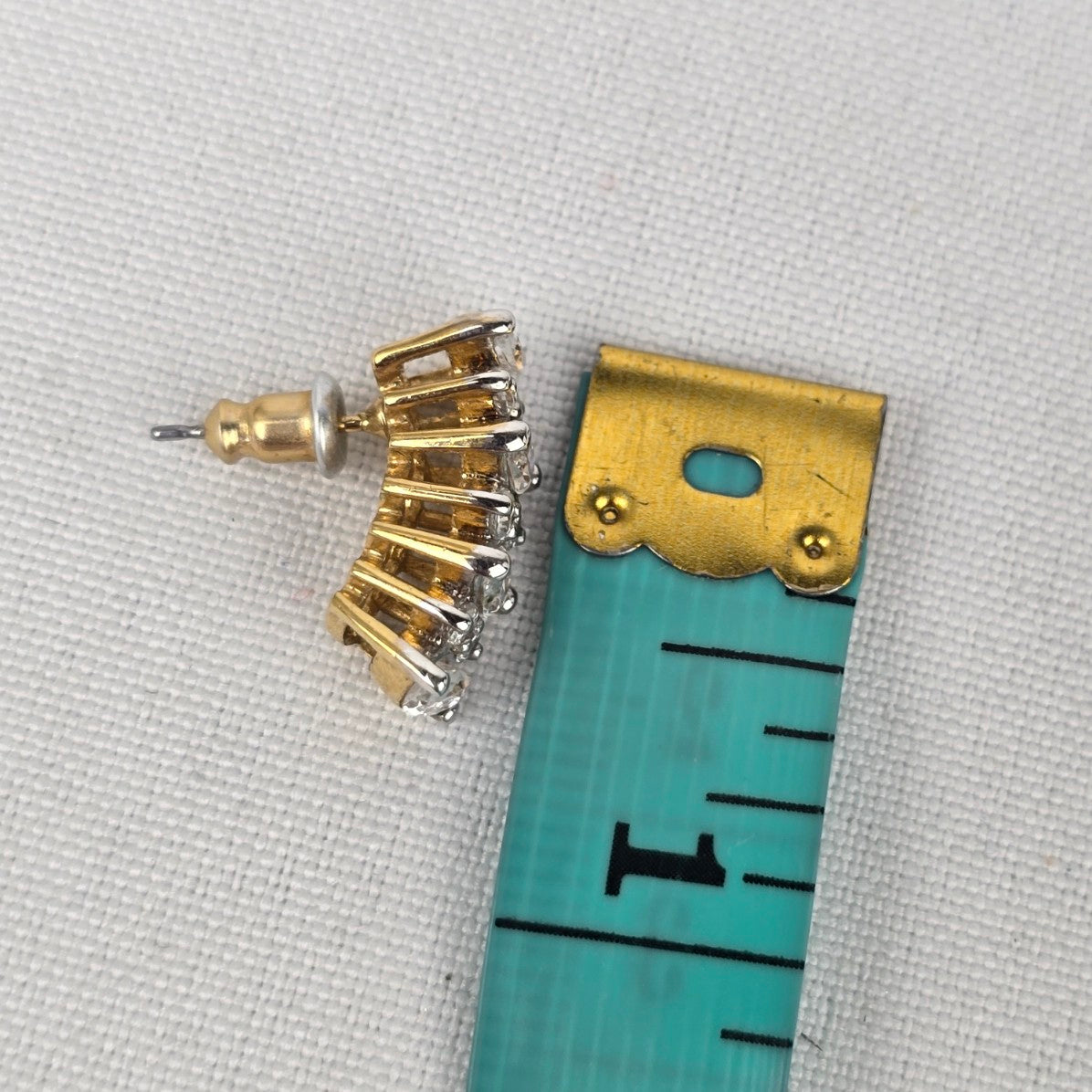 Gold Tone Crystal Earrings