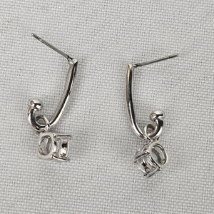 Silver Tone Crystal Drop Earrings