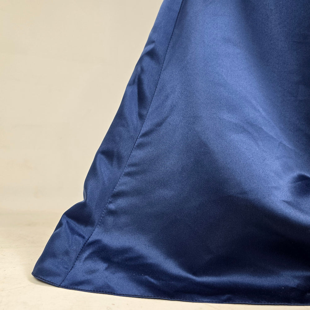 Blue Satin Mermaid Event Gown Size 18