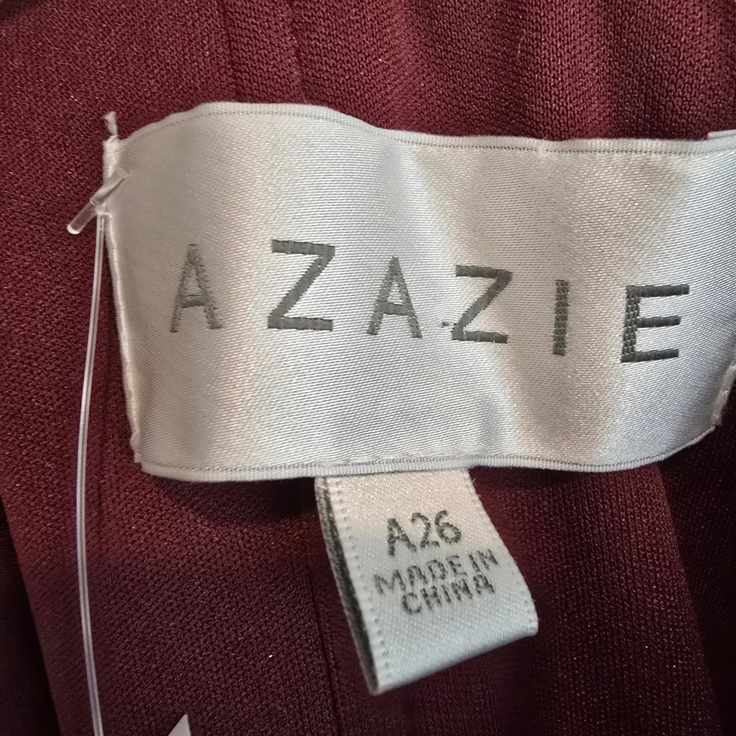 Azazie Burgundy Halter Neck Bridesmaids Gown Size 26