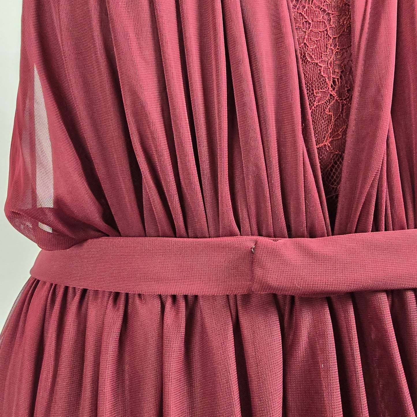 Azazie Burgundy Halter Neck Bridesmaids Gown Size 26