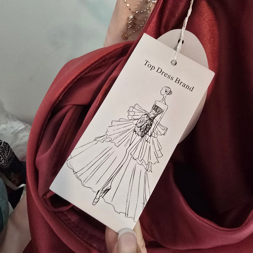 Burgundy Satin Eventwear Gown Size L/XL