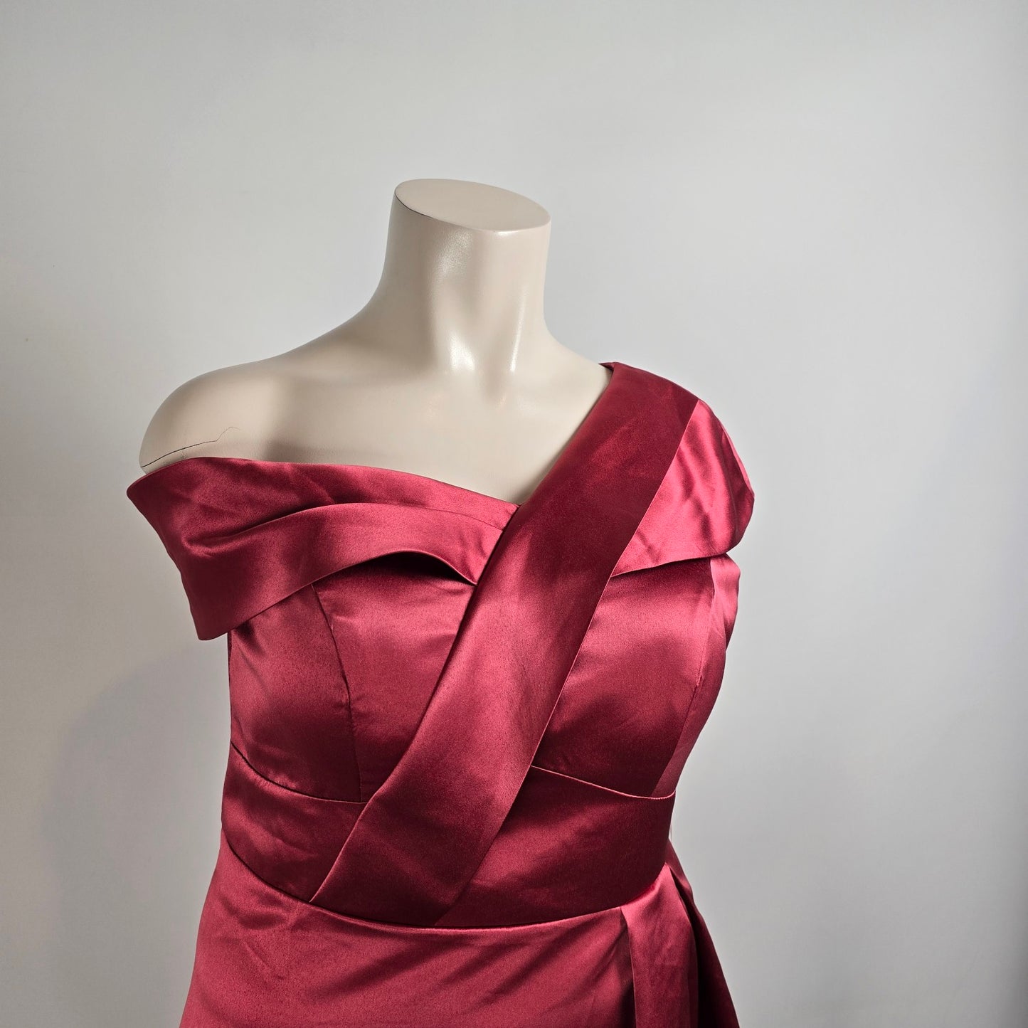 Burgundy Satin Eventwear Gown Size L/XL