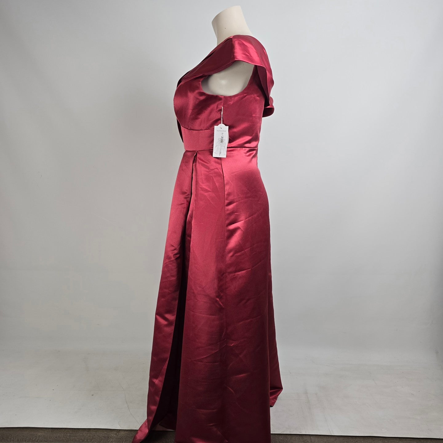 Burgundy Satin Eventwear Gown Size L/XL