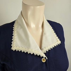 Vintage Functionals Navy Button Up Midi Dress Size L