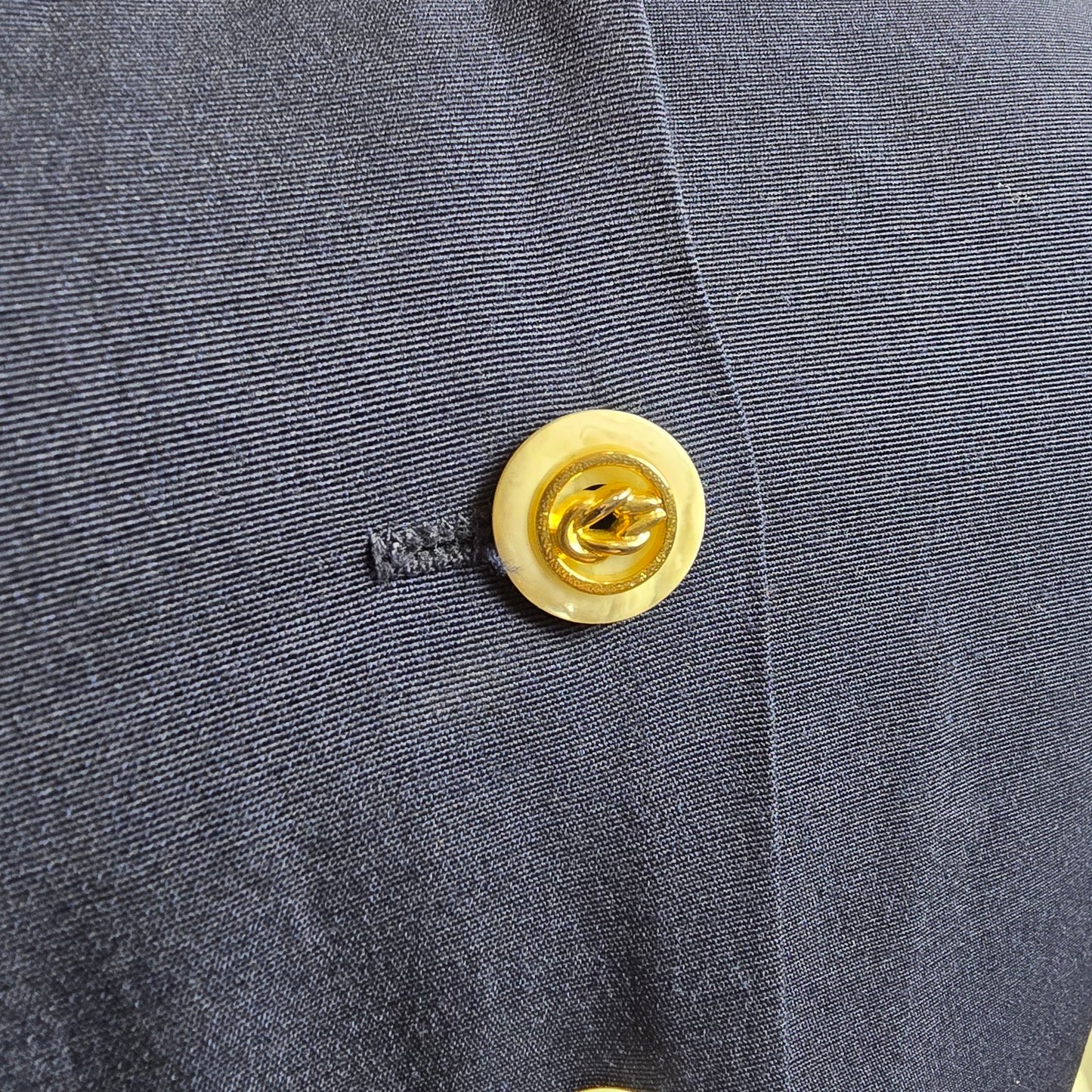 Vintage Functionals Navy Button Up Midi Dress Size L