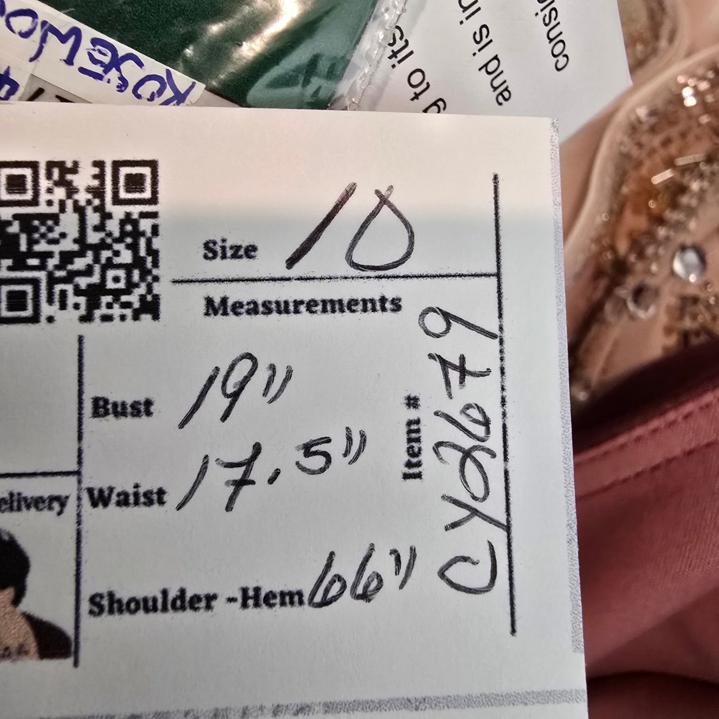 Mori Lee Rosewood Bridesmaids Gown Size 10 Style 21740