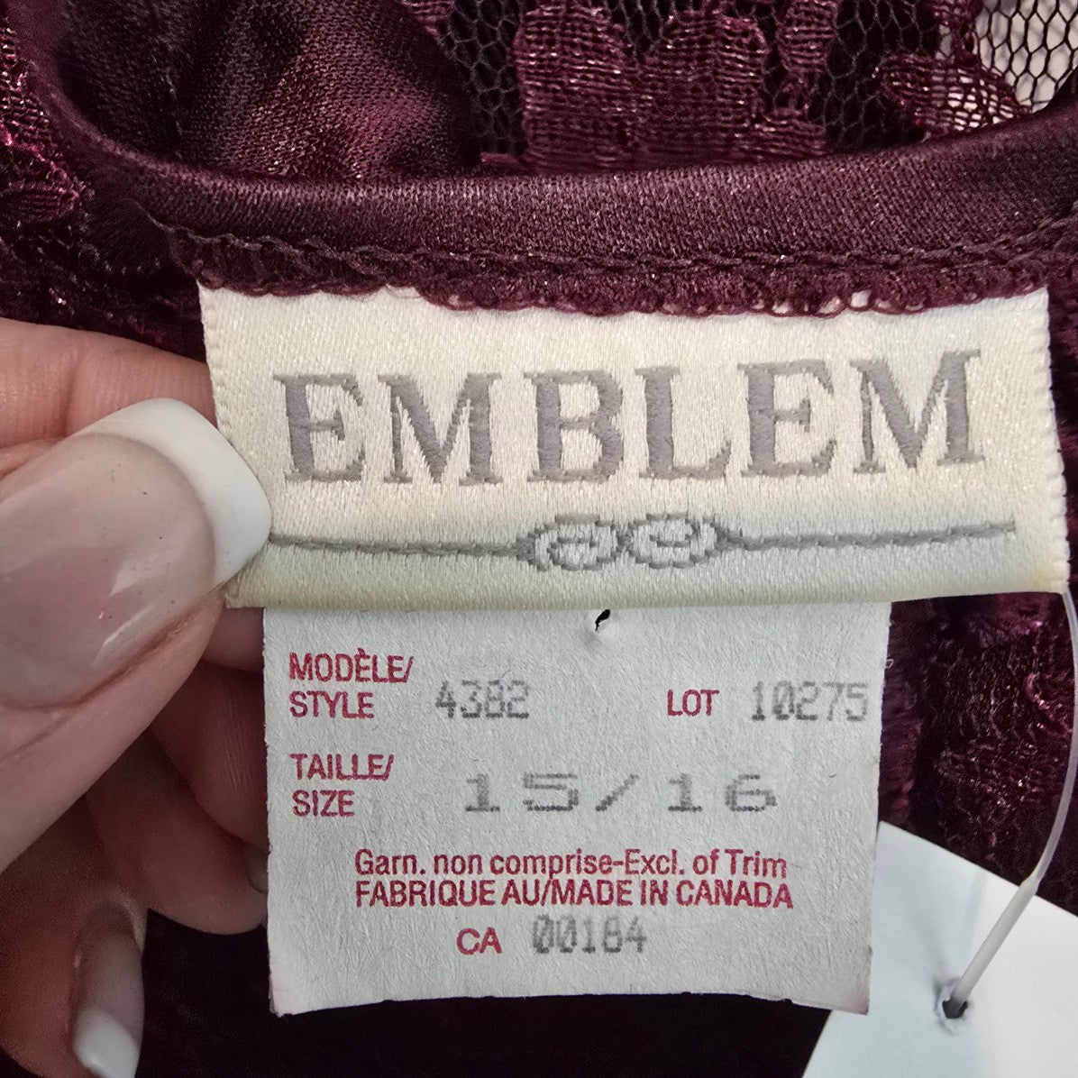 Vintage Emblem Purple Lace Midi Dress Size 15/16