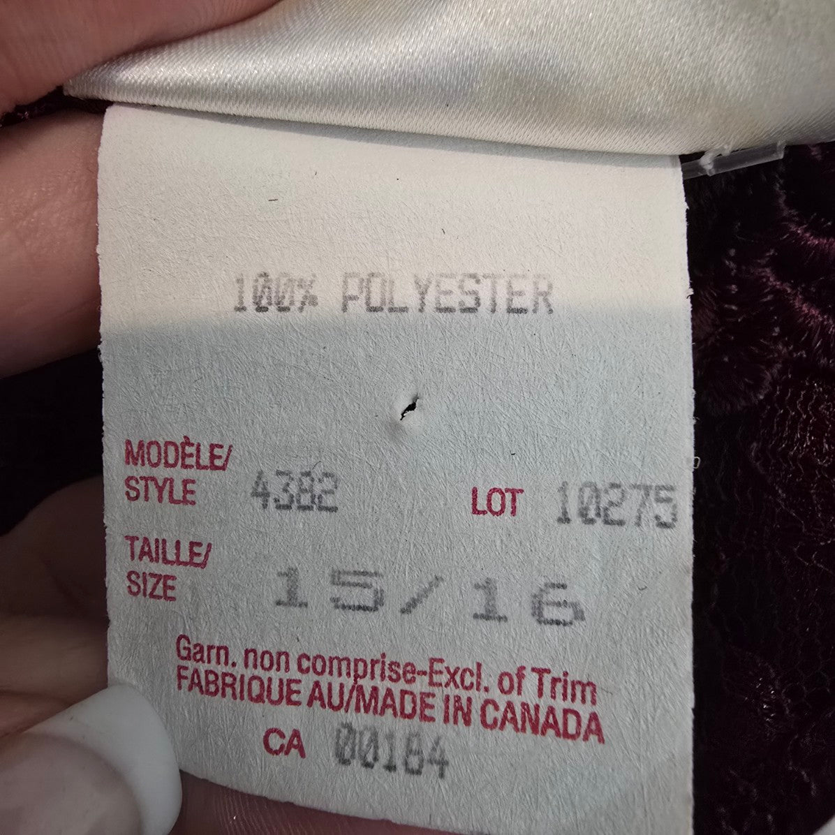 Vintage Emblem Purple Lace Midi Dress Size 15/16