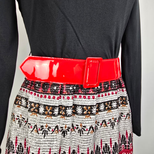 Vintage Black & Red Long Dress Size S/M