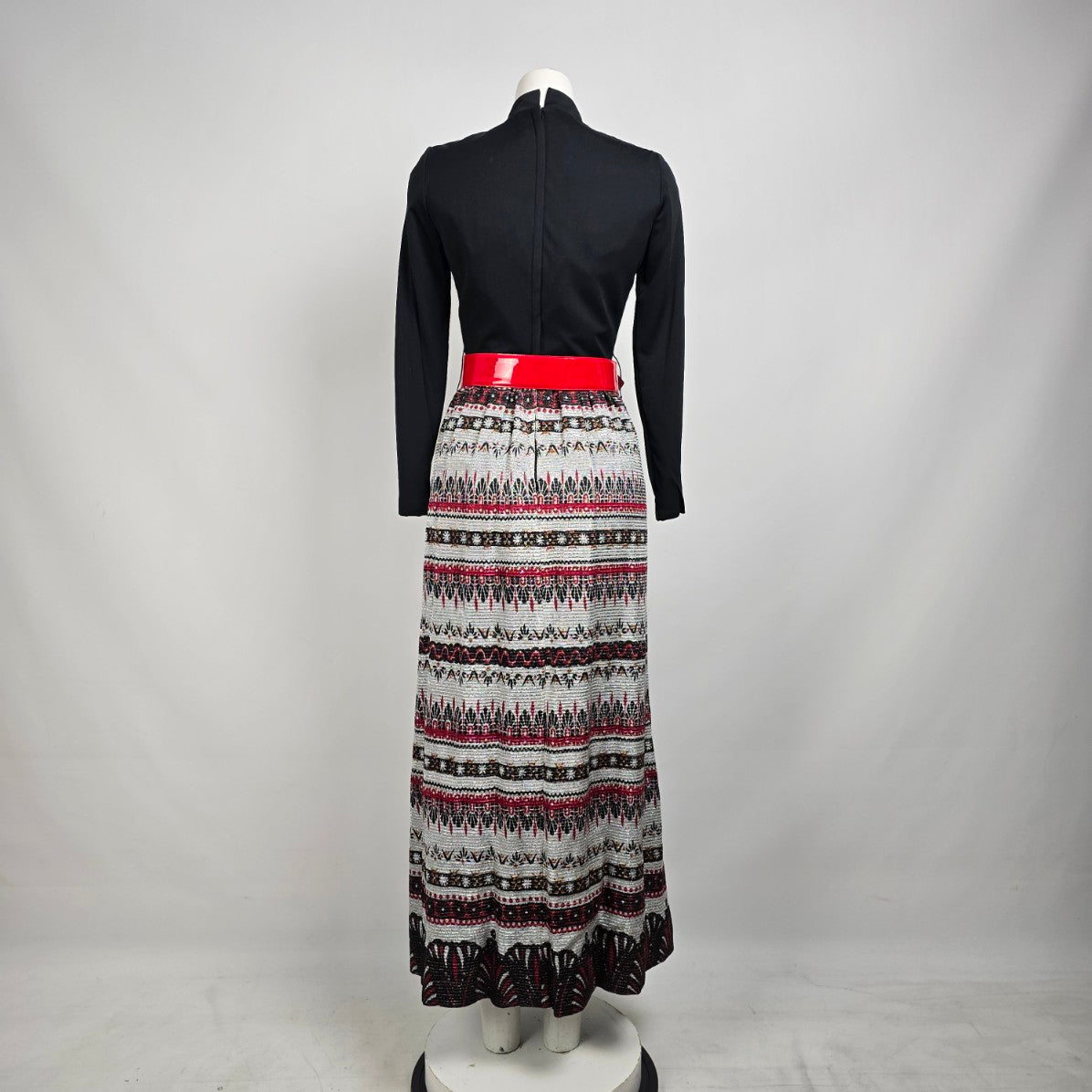 Vintage Black & Red Long Dress Size S/M