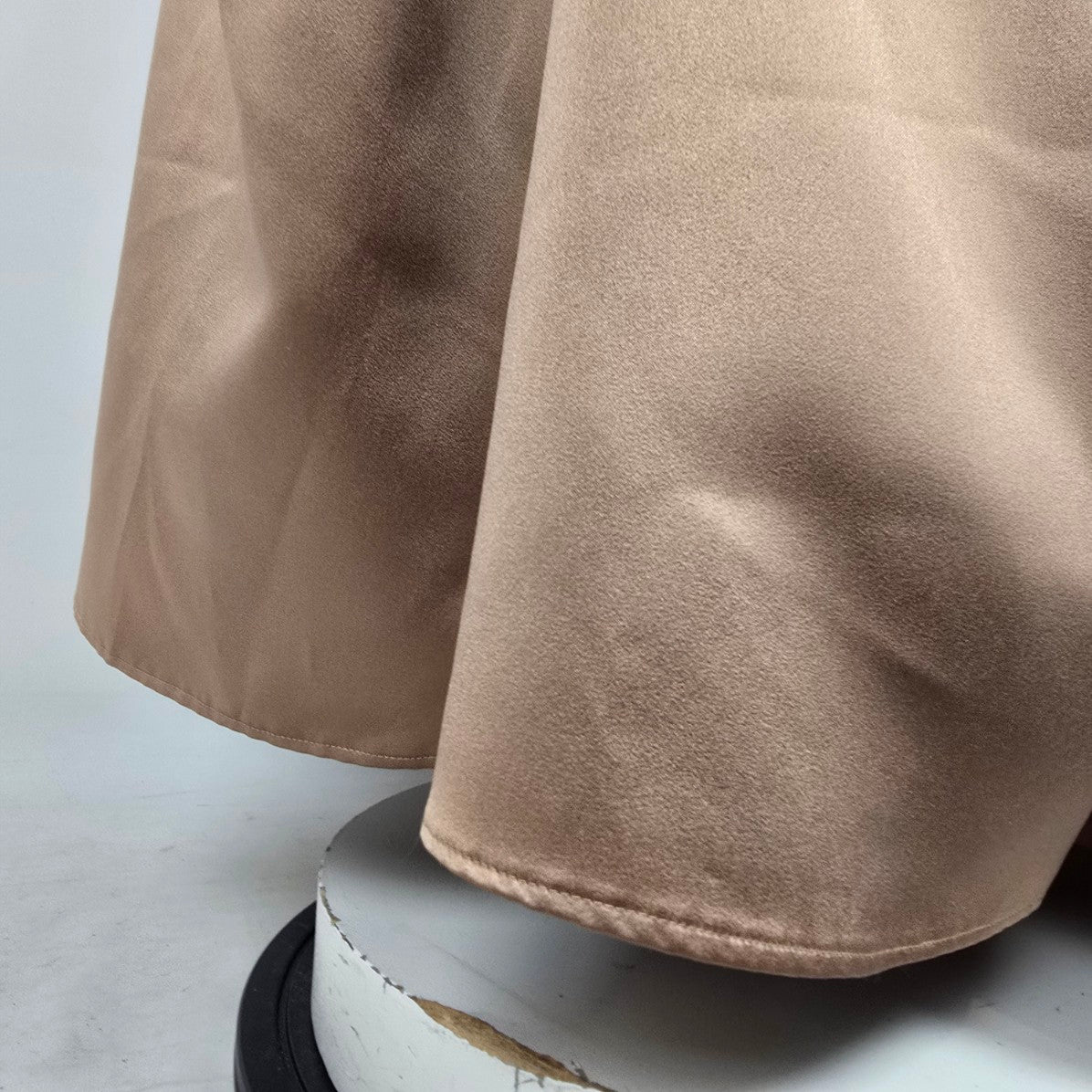 Brown Satin Pickup Detail Skirt Grad Eventwear Gown Size S/M