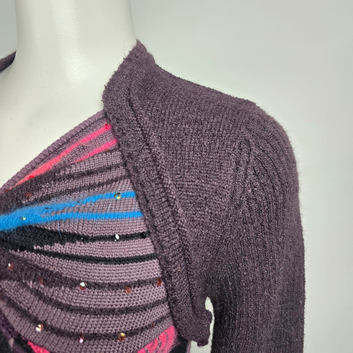 Pink Knit Butterfly Sweater Size S