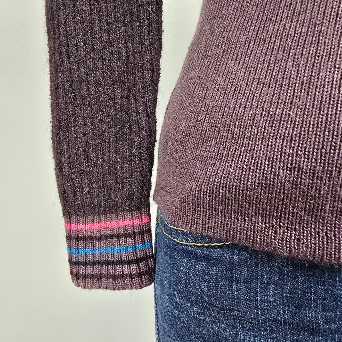 Pink Knit Butterfly Sweater Size S