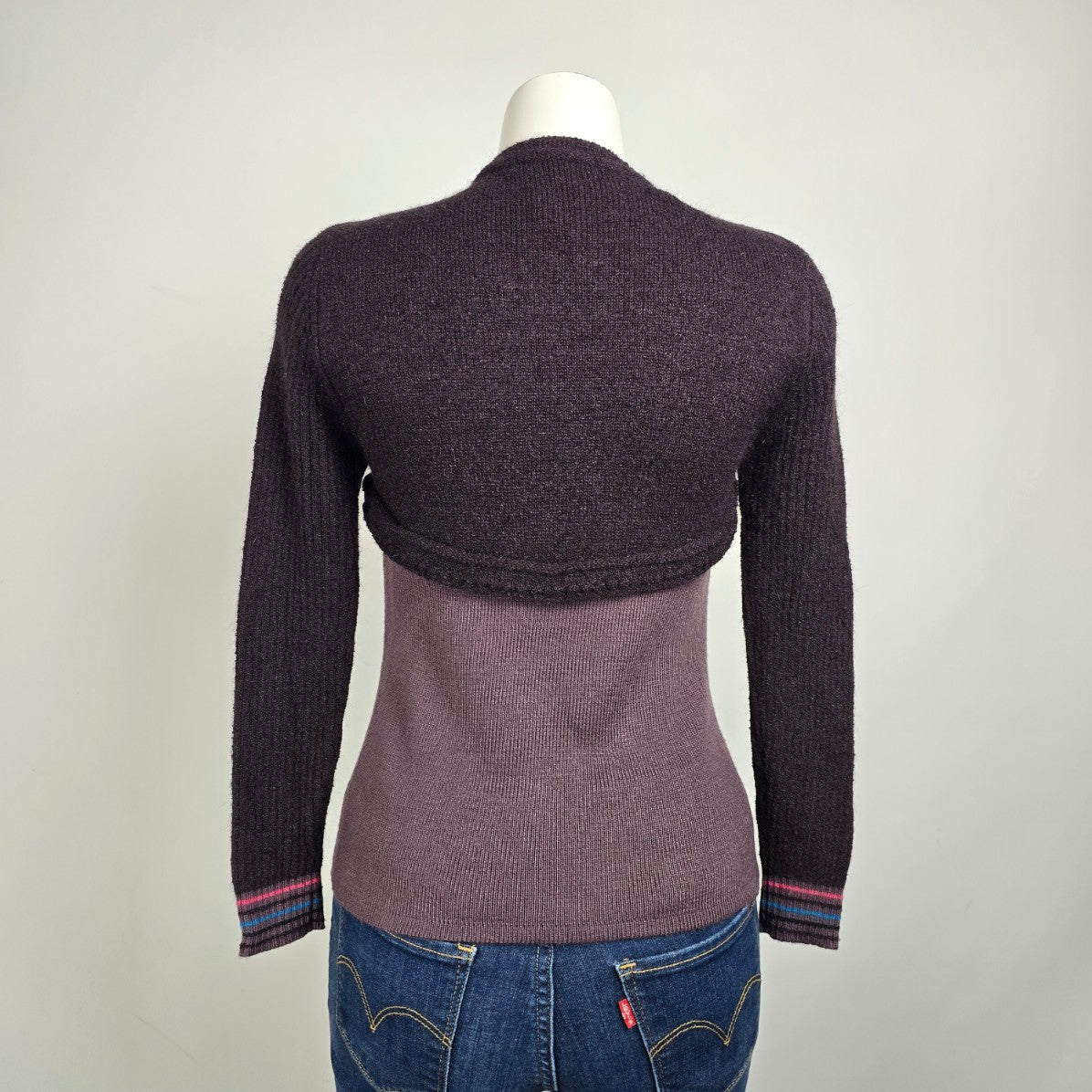 Pink Knit Butterfly Sweater Size S