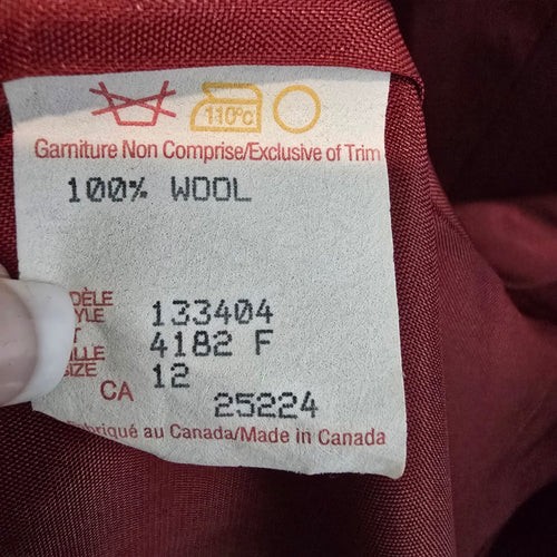 Vintage Bogato Brown Wool Blazer Size 12