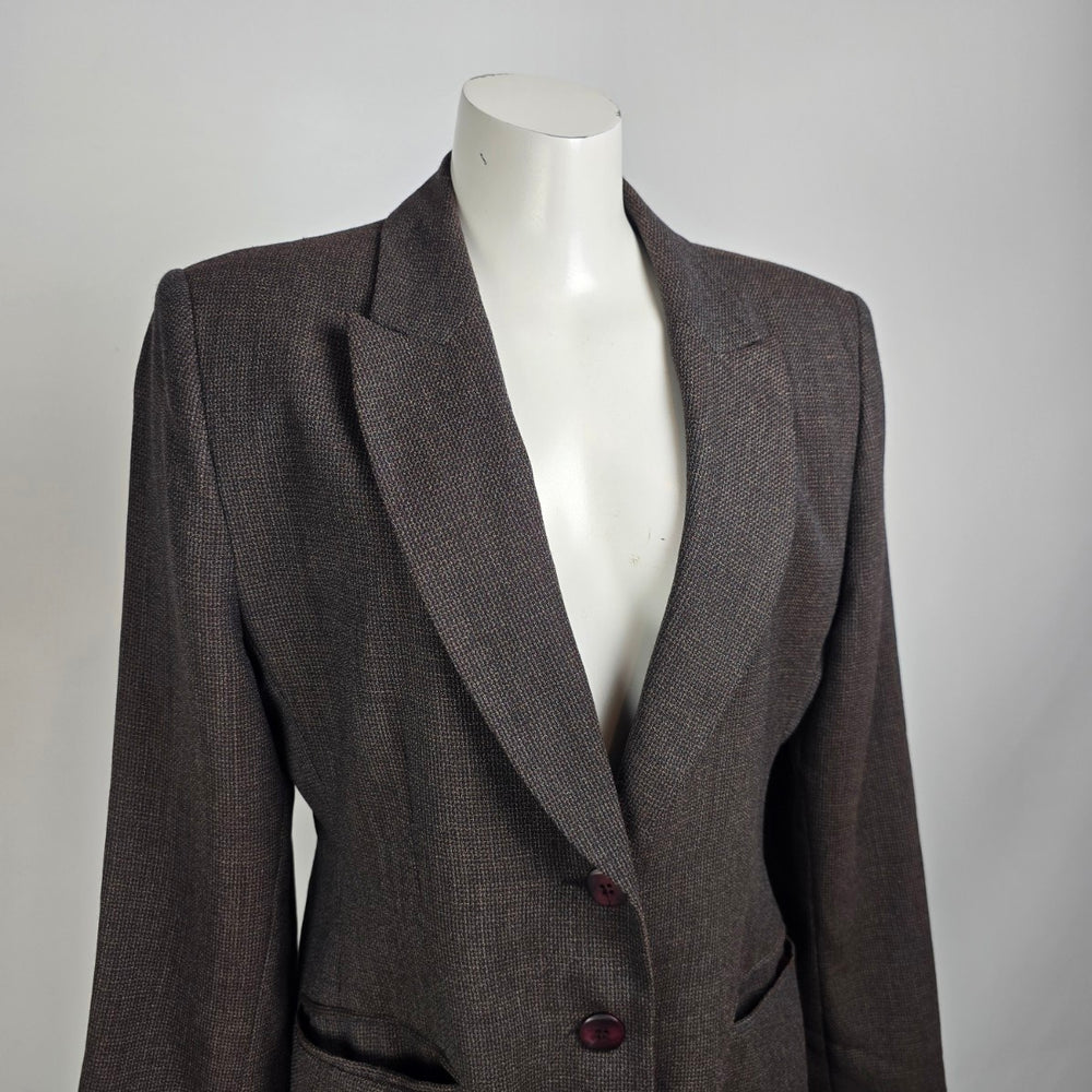 Vintage Bogato Brown Wool Blazer Size 12