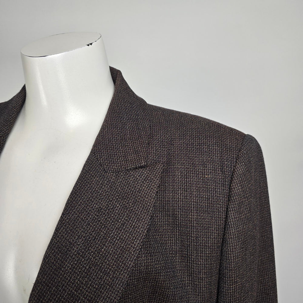 Vintage Bogato Brown Wool Blazer Size 12