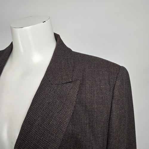 Vintage Bogato Brown Wool Blazer Size 12