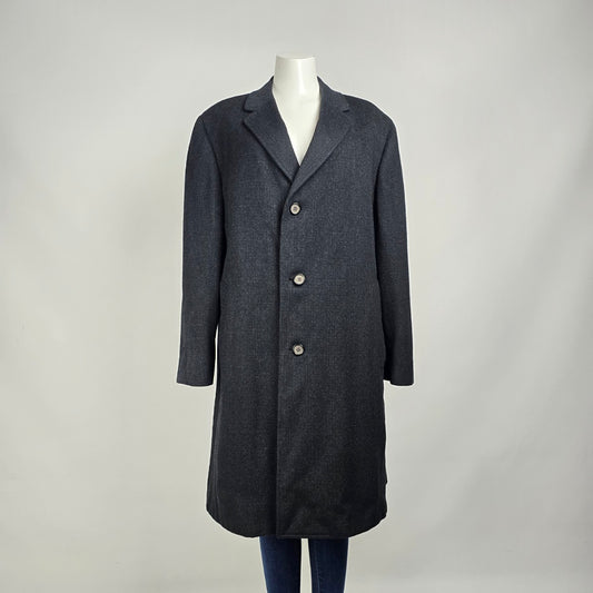 Vintage Hawthorne's Alpacama Dark Grey Wool Coat Size L/XL