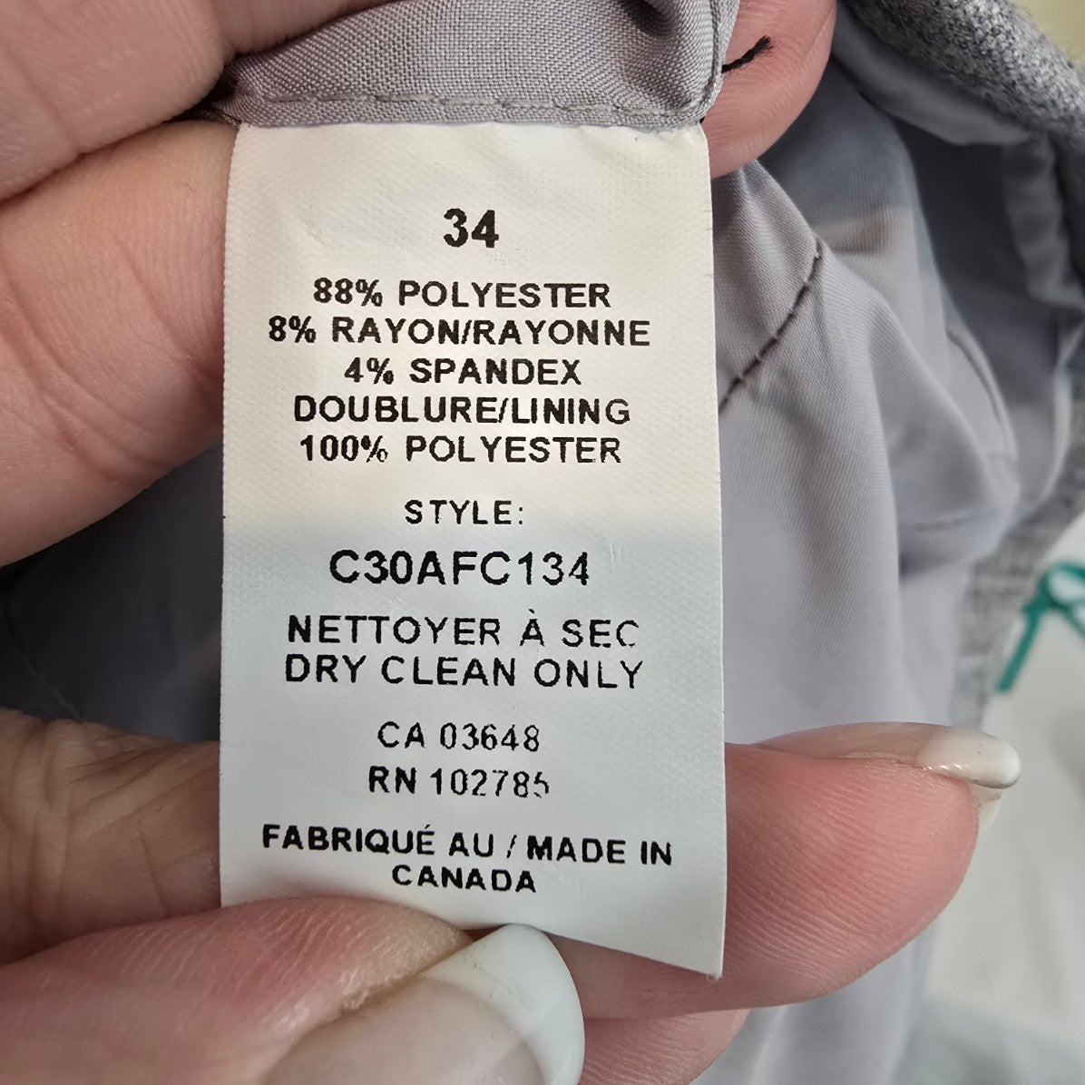 Saudra Augelazzi Grey Flare Sleeve Peplum Blouse Top Size 4