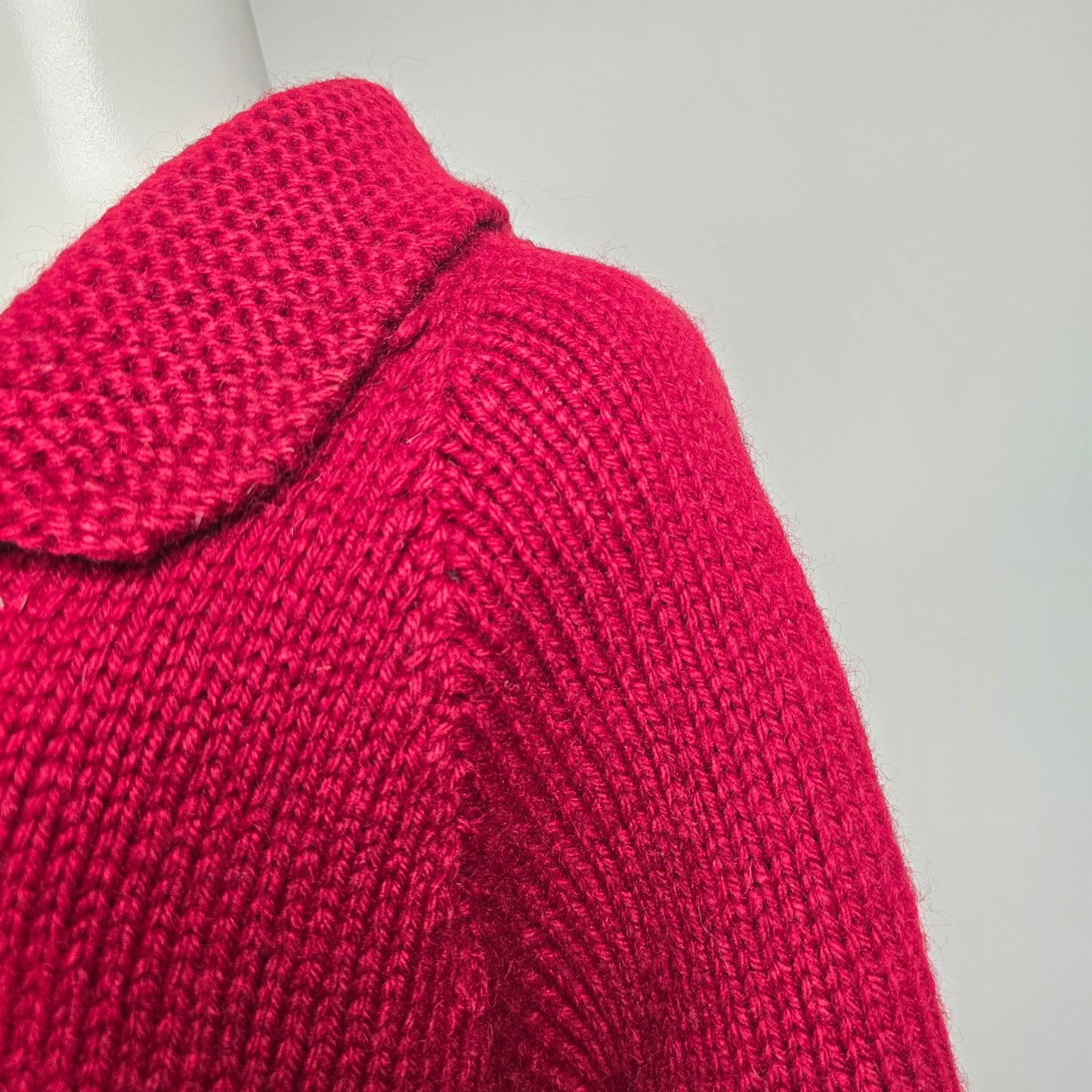 Vintage Red Sailing Cowichan Sweater Zip Up Jacket Size L/XL