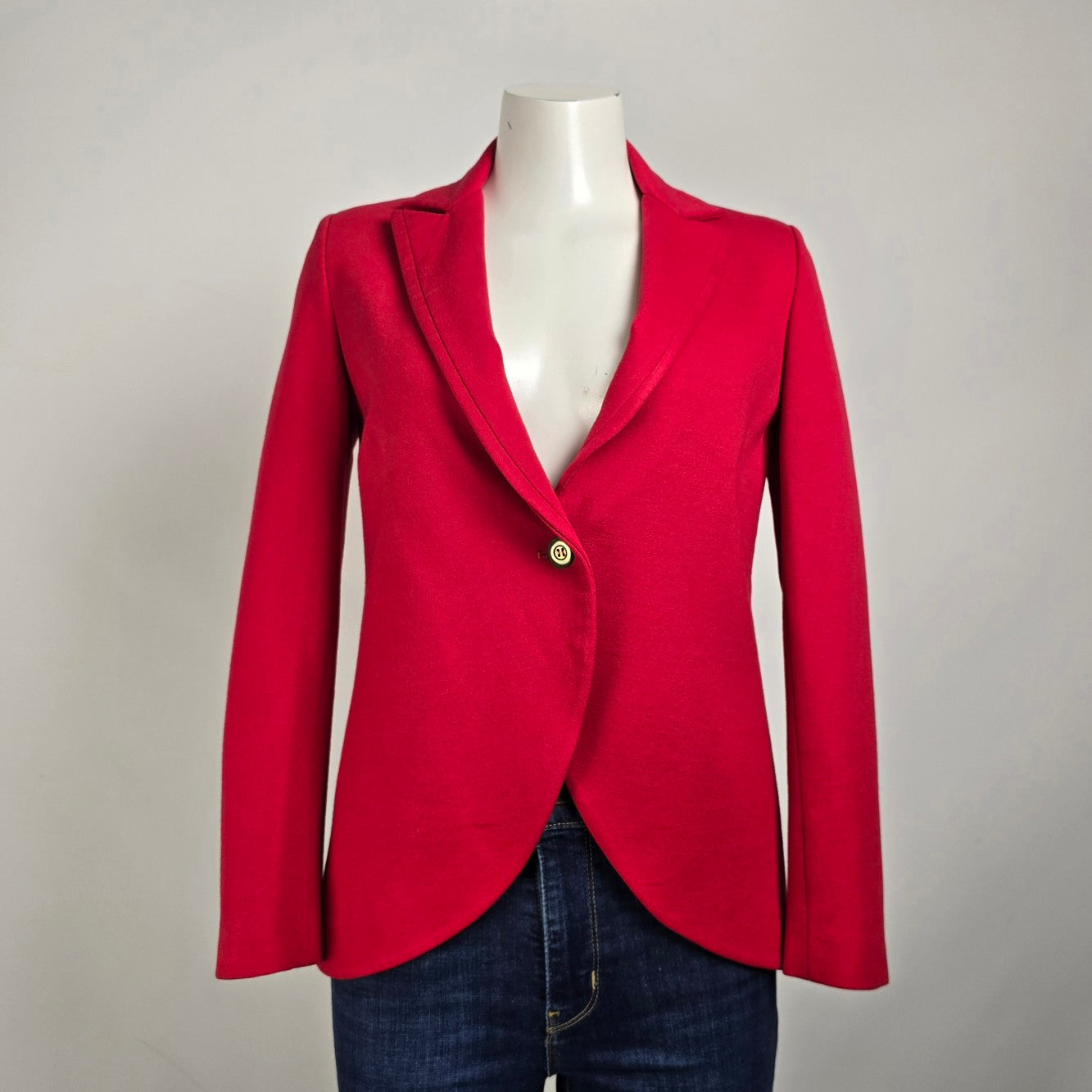 Isabella Oliver Red Button Up Blazer Size 2