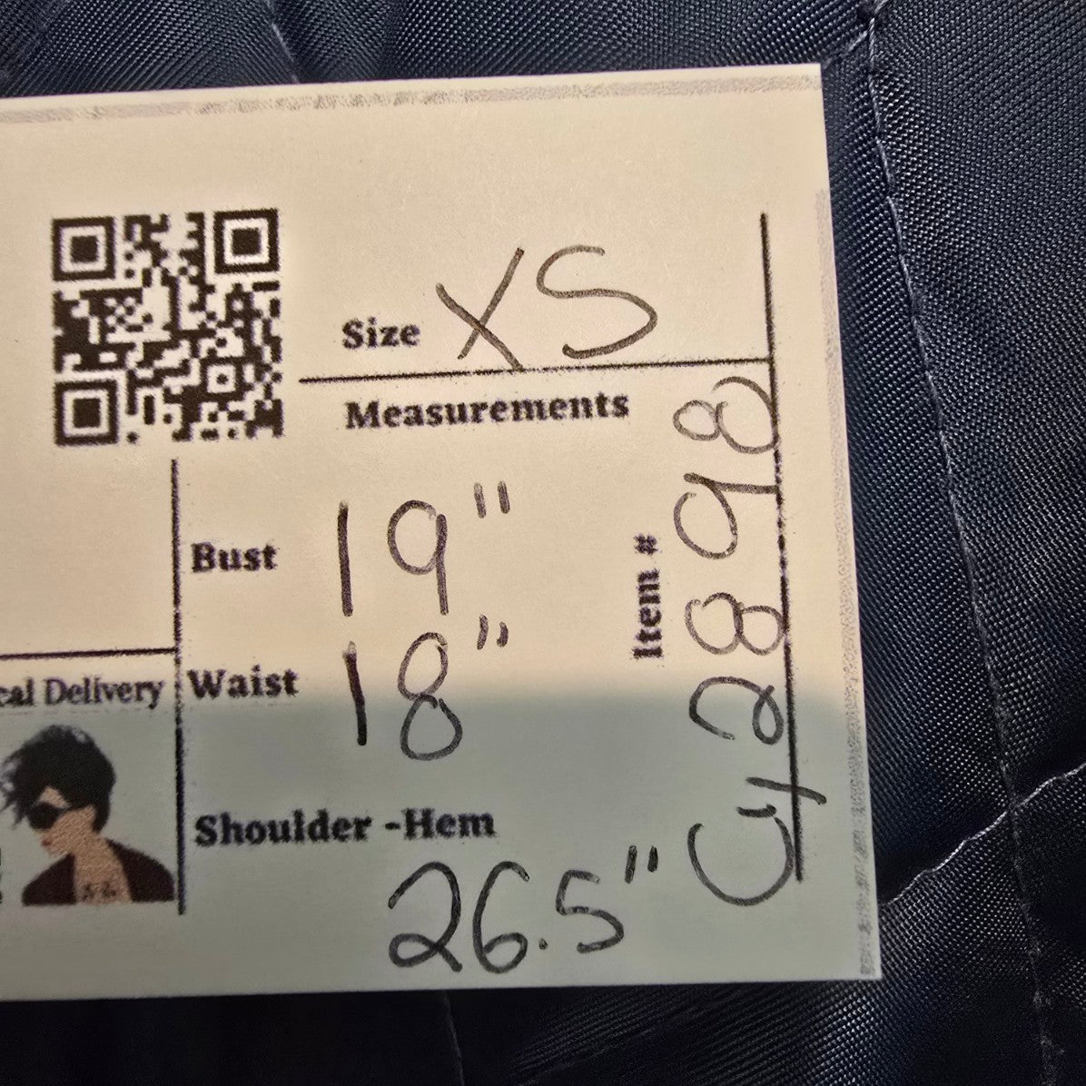 Vintage Danier Blue Leather Zip Up Jacket Size XS/S