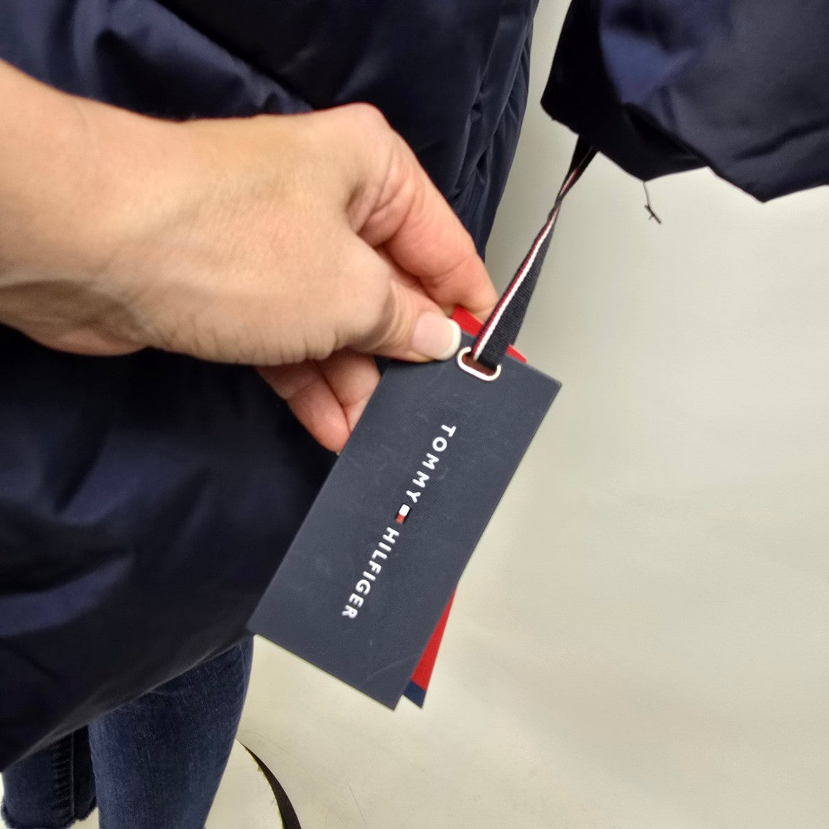 Tommy Hilfiger Blue Fur Trim Long Puffer Coat Size 2X