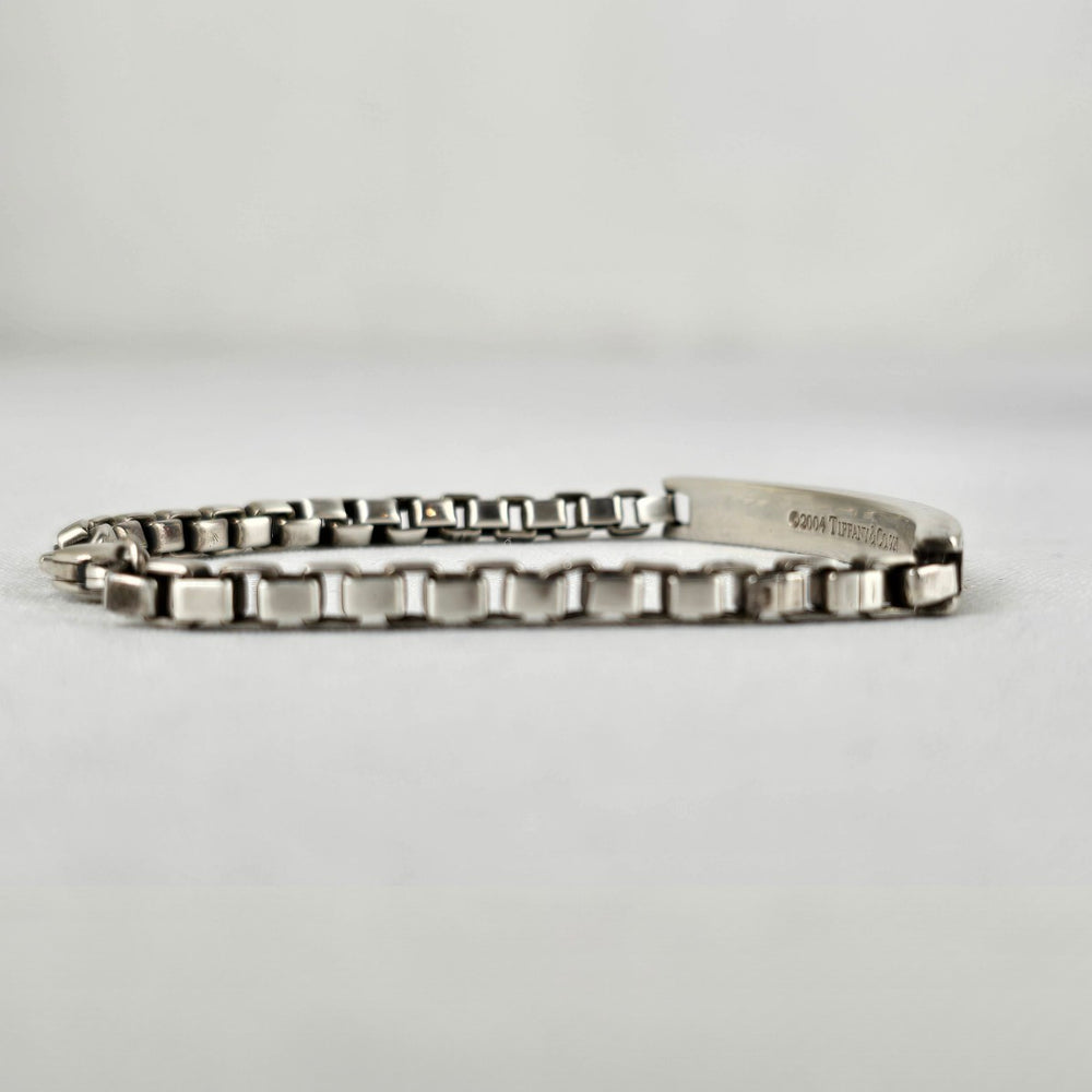 Tiffany & Co Sterling Silver Id Venetian Box Link Bracelet