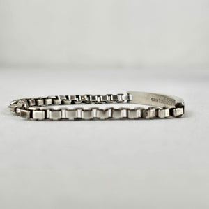 Tiffany & Co Sterling Silver Id Venetian Box Link Bracelet
