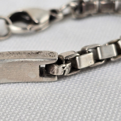 Tiffany & Co Sterling Silver Id Venetian Box Link Bracelet