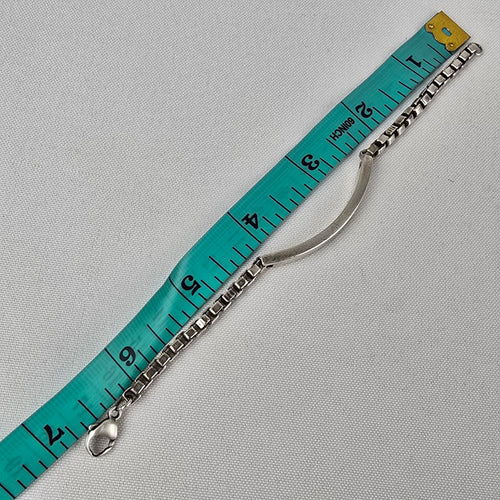 Tiffany & Co Sterling Silver Id Venetian Box Link Bracelet
