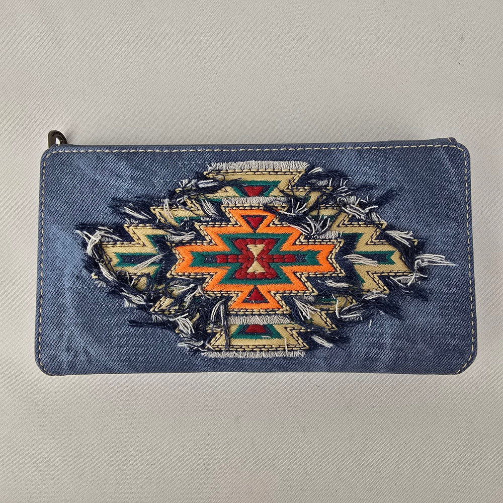 Montana West Blue & Brown Wallet