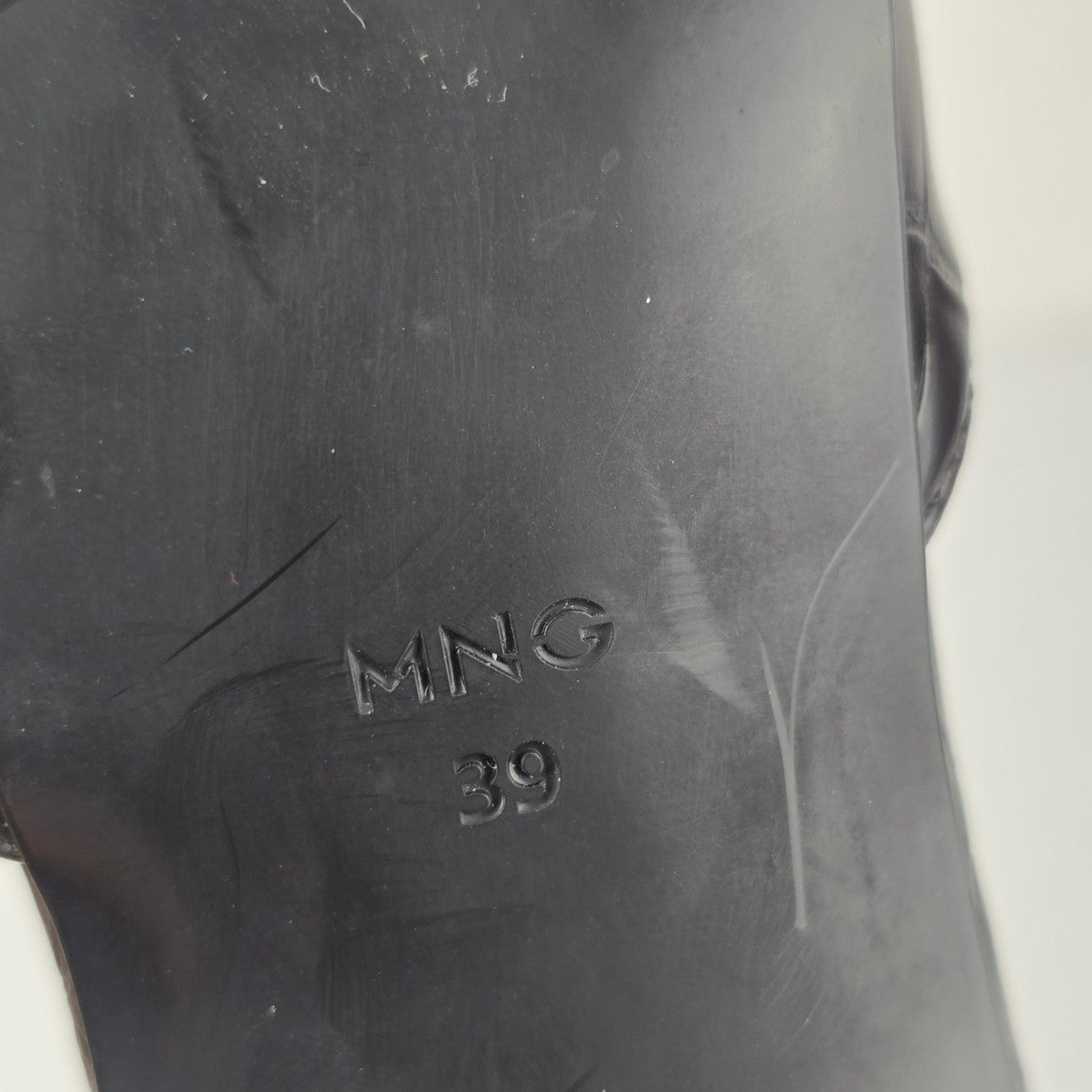 Mango MNG Black Croc Print Heels Size 8.5