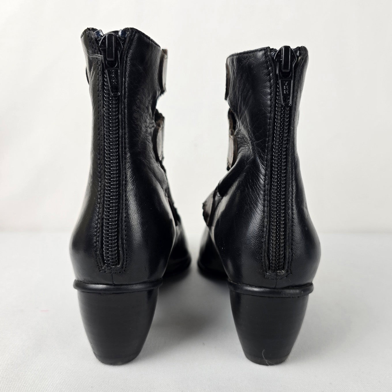 Everybody Black & Brown Laser Cut Boots Size 6