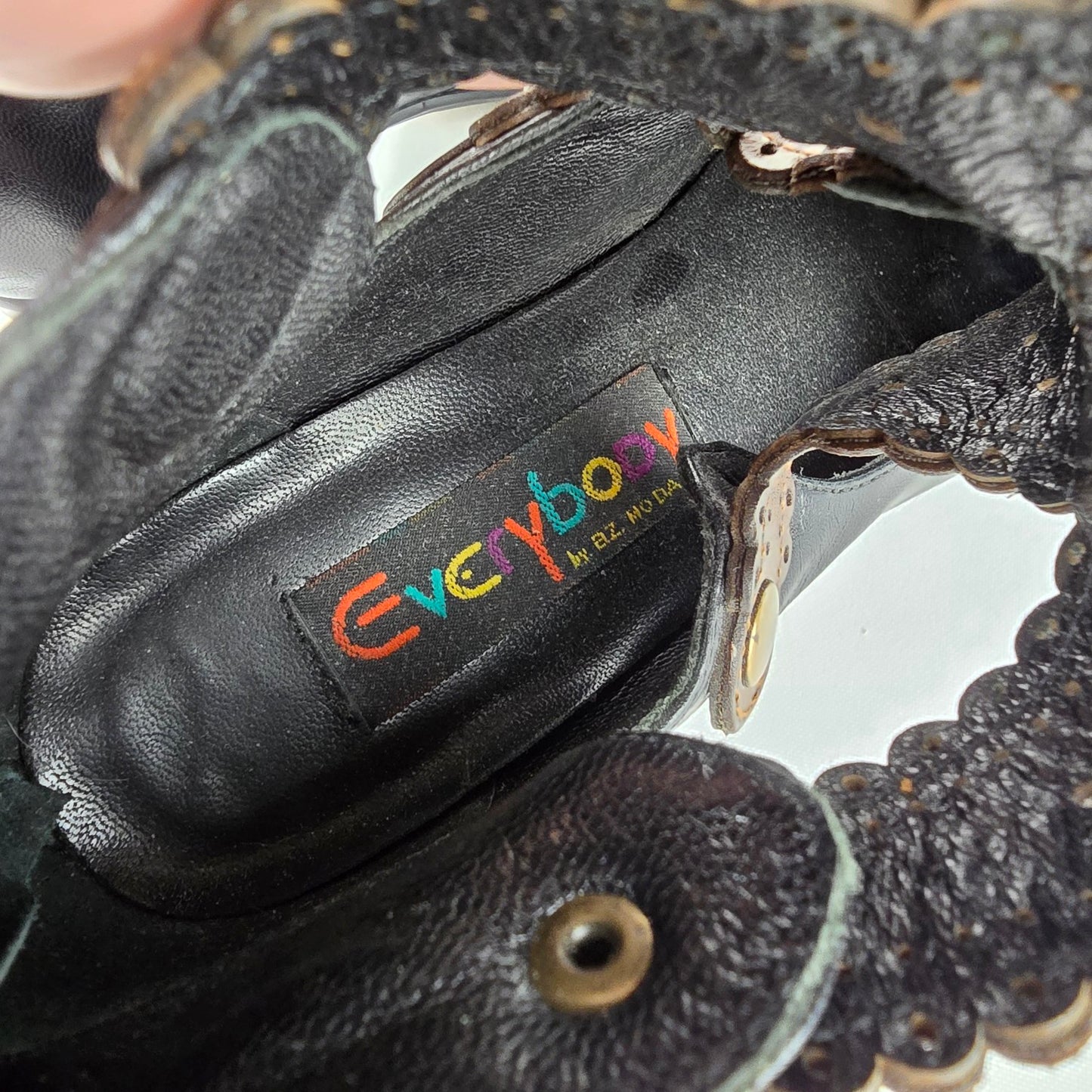 Everybody Black & Brown Laser Cut Boots Size 6